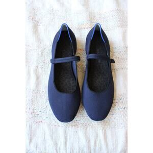 Rothy's Navy Blue Square Toe Mary Jane Flats Size 12.5